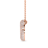 10kt Rose Gold Lab Diamond Initial G Necklace (1 Ct. Tw.) right