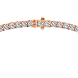 14kt Rose Gold Naomi Round Lab Diamond Tennis Necklace (5 Ct. Tw.) side right image one