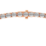 10kt Rose Gold Eden Oval Lab Diamond Tennis Necklace (10 Ct. Tw.) side right image one