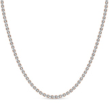 9ct Rose Gold Lorel Emerald Lab Diamond Tennis Necklace (15 Ct. Tw.) front image