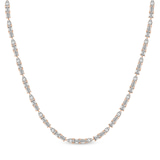 9ct Rose Gold Multi-Shape Lab Diamond Tennis Necklace (15 Ct. Tw.) front image