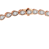 14kt Rose Gold Infinity Pear Lab Diamond Tennis Necklace (7 Ct. Tw.) side right image one