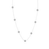14kt White Gold Heartline Glow Round Lab Diamond Station Fashion Necklace (1/2 Ct. Tw.) standing product image one
