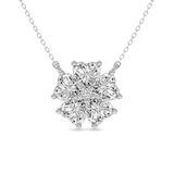 9ct White Gold Heart Bloom Lab Diamond Fashion Necklace (1 Ct. Tw.) front image