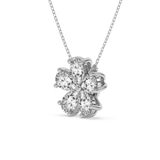14ct White Gold Pear Petal Lab Diamond Fashion Necklace (1/2 Ct. Tw.) right