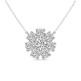 9ct White Gold Roselle Round Lab Diamond Fashion Necklace (1/2 Ct. Tw.) front image