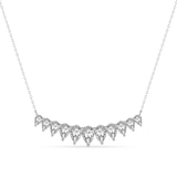10kt White Gold Crescent Graduating Pear Lab Diamond Fashion Necklace (1 Ct. Tw.) front image