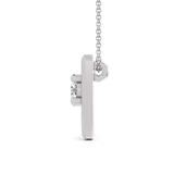 Platinum Minimal Lab Diamond Initial W Necklace (1/5 Ct. Tw.) left