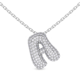 9ct White Gold Lab Diamond Initial A Necklace (1 Ct. Tw.) front image