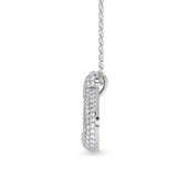 10kt White Gold Lab Diamond Initial J Necklace (1 Ct. Tw.) standing product image one