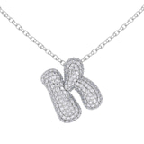 14kt White Gold Lab Diamond Initial K Necklace (1 Ct. Tw.) front image