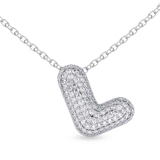 Platinum Lab Diamond Initial L Necklace (1 Ct. Tw.) front image