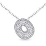 10kt White Gold Lab Diamond Initial O Necklace (1 Ct. Tw.) front image