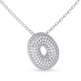 10kt White Gold Lab Diamond Initial O Necklace (1 Ct. Tw.) left