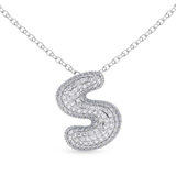 Platinum Lab Diamond Initial S Necklace (1 Ct. Tw.) front image