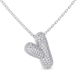10kt White Gold Lab Diamond Initial Y Necklace (1 Ct. Tw.) left