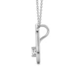 10kt White Gold Minimal Lab Diamond Initial S Necklace (1/5 Ct. Tw.) left