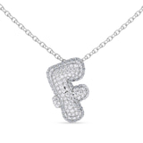14kt White Gold Lab Diamond Initial F Necklace (1 Ct. Tw.) front image
