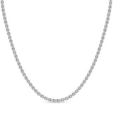 Platinum Lorel Emerald Lab Diamond Tennis Necklace (15 Ct. Tw.) front image