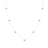 10kt Yellow Gold Heartline Glow Round Lab Diamond Station Fashion Necklace (1/2 Ct. Tw.) front image