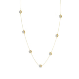 10kt Yellow Gold Heartline Glow Round Lab Diamond Station Fashion Necklace (1/2 Ct. Tw.) side right image one