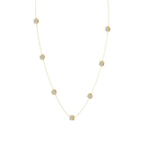 10kt Yellow Gold Heartline Glow Round Lab Diamond Station Fashion Necklace (1/2 Ct. Tw.) standing product image one
