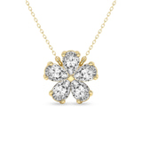 14ct Yellow Gold Pear Petal Lab Diamond Fashion Necklace (1/2 Ct. Tw.) front image