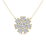 9ct Yellow Gold Roselle Round Lab Diamond Fashion Necklace (1/2 Ct. Tw.) front image
