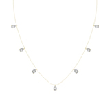 14kt Yellow Gold Lace of Love Pear Lab Diamond Station Fashion Necklace (1/2 Ct. Tw.) front image