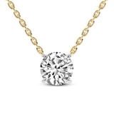 14kt Yellow Gold Lluvia Round Lab Diamond Solitaire Necklace (1 Ct. Tw.) front image