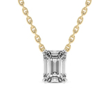 10kt Yellow Gold Alma Emerald Lab Diamond Solitaire Necklace (3 Ct. Tw.) front image