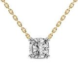 10kt Yellow Gold Bianca Cushion Lab Diamond Solitaire Necklace (1/2 Ct. Tw.) front image