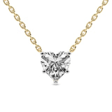 10kt Yellow Gold Amalia Heart Lab Diamond Solitaire Necklace (6 Ct. Tw.) front image