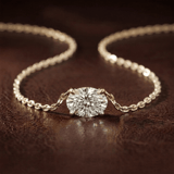 14ct Yellow Gold Fernanda Oval Lab Diamond Solitaire Necklace (2 Ct. Tw.) color product image one
