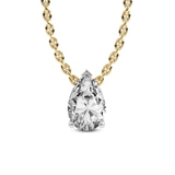 9ct Yellow Gold Marisol Pear Lab Diamond Solitaire Necklace (1/2 Ct. Tw.) front image