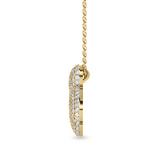 10kt Yellow Gold Lab Diamond Initial K Necklace (1 Ct. Tw.) standing product image one
