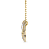 9ct Yellow Gold Lab Diamond Initial M Necklace (1 Ct. Tw.) standing product image one