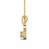 14ct Yellow Gold Minimal Lab Diamond Initial B Necklace (1/5 Ct. Tw.) left