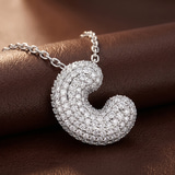9ct Yellow Gold Lab Diamond Initial C Necklace (1 Ct. Tw.) color product image two
