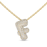 9ct Yellow Gold Lab Diamond Initial F Necklace (1 Ct. Tw.) front image