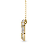 10kt Yellow Gold Lab Diamond Initial I Necklace (1 Ct. Tw.) standing product image one