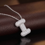 10kt Yellow Gold Lab Diamond Initial I Necklace (1 Ct. Tw.) color product image two