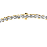 14kt Yellow Gold Lorel Emerald Lab Diamond Tennis Necklace (20 Ct. Tw.) left