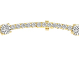 10kt Yellow Gold Solitaire Station Lab Diamond Tennis Necklace (7 Ct. Tw.) left