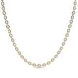 9ct Yellow Gold Infinity Pear Lab Diamond Tennis Necklace (7 Ct. Tw.) front image