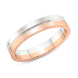 14ct Rose Gold Amour Men's Band left