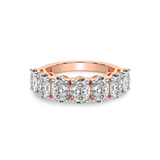 14kt Rose Gold Blanca Oval Lab Diamond Anniversary Band (1 Ct. Tw.) front image