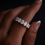 14kt Rose Gold Blanca Oval Lab Diamond Anniversary Band (1 Ct. Tw.) model image two