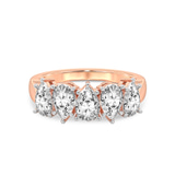 14ct Rose Gold Blakely Pear Lab Diamond Anniversary Band (2 Ct. Tw.) front image