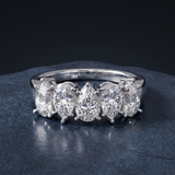 9ct Rose Gold Blakely Pear Lab Diamond Anniversary Band (1/2 Ct. Tw.) color product image two